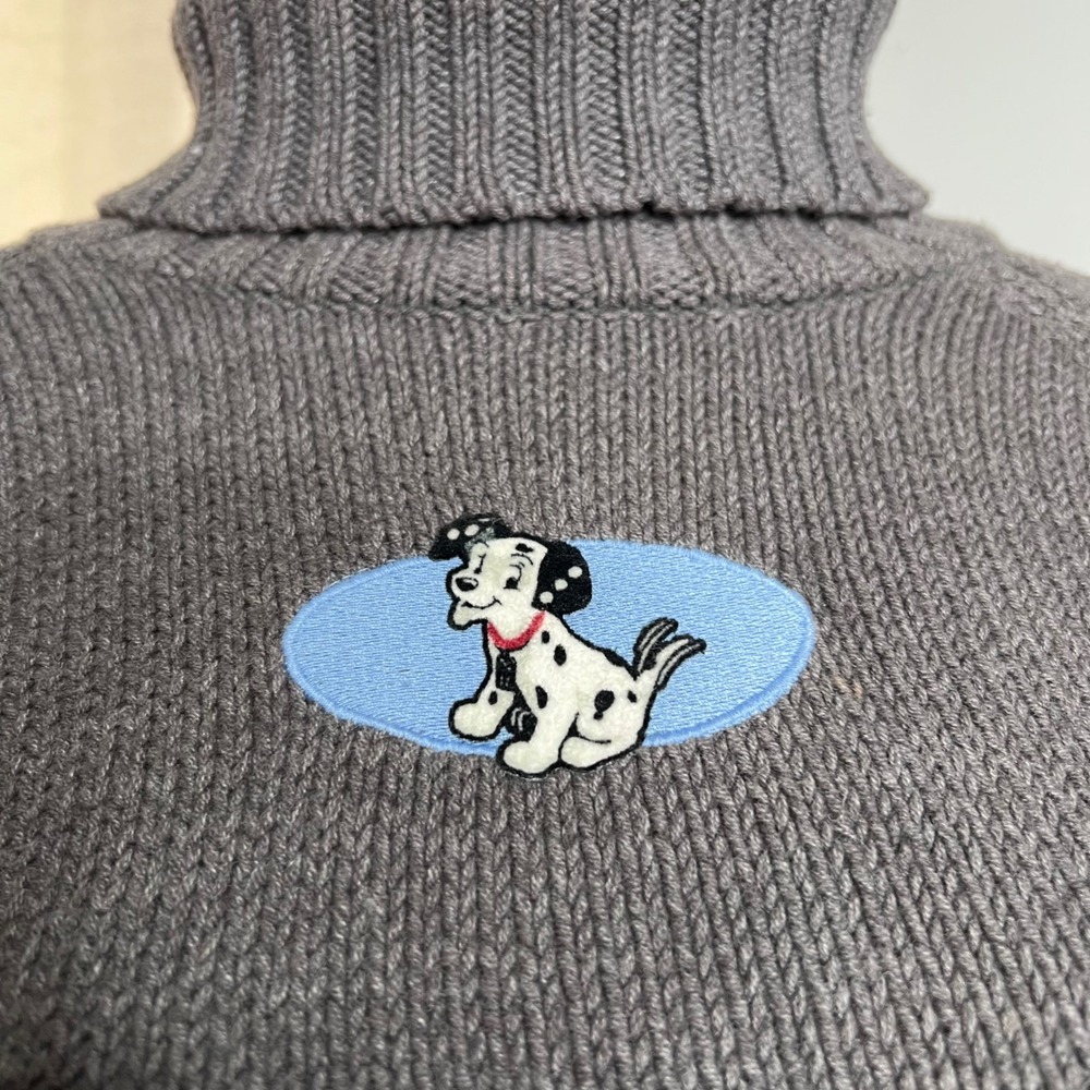 90s Vintage 101 Dalmations Disney Store Knit Sweater Turtle Neck Women's Size XL - Picture 4 of 8